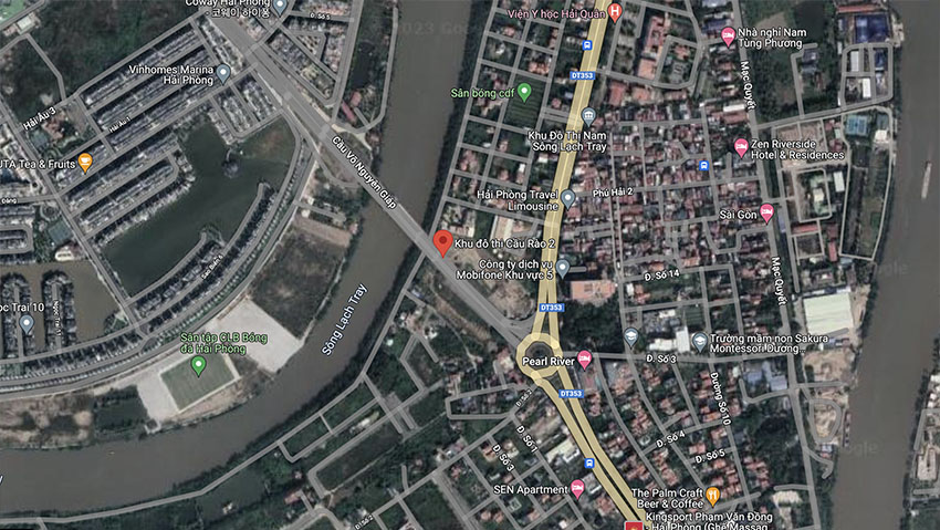 Vị trí khu đô thị cầu rào 2